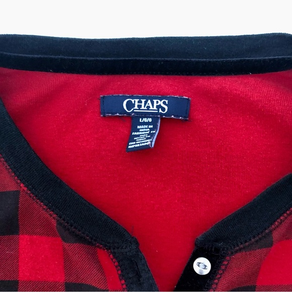 Chaps Red buffalo check Shirt Sz.Large Plaid - Picture 3 of 7